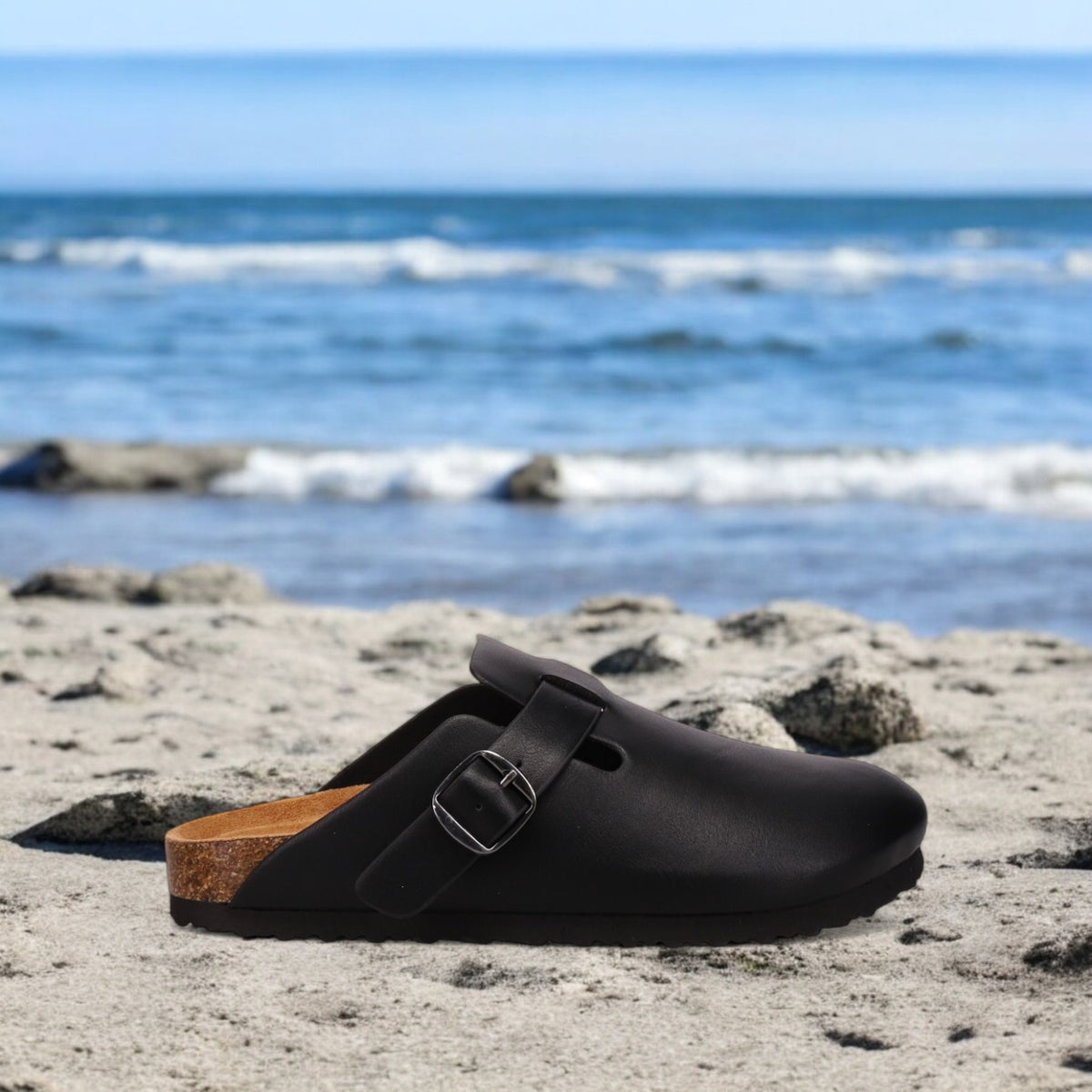 Inniu Catwalk San Jose Footbed Clog Mule Black