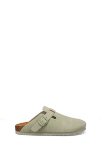 Inniu Catwalk San Jose Footbed Clog Mule Mint Vegan Suede