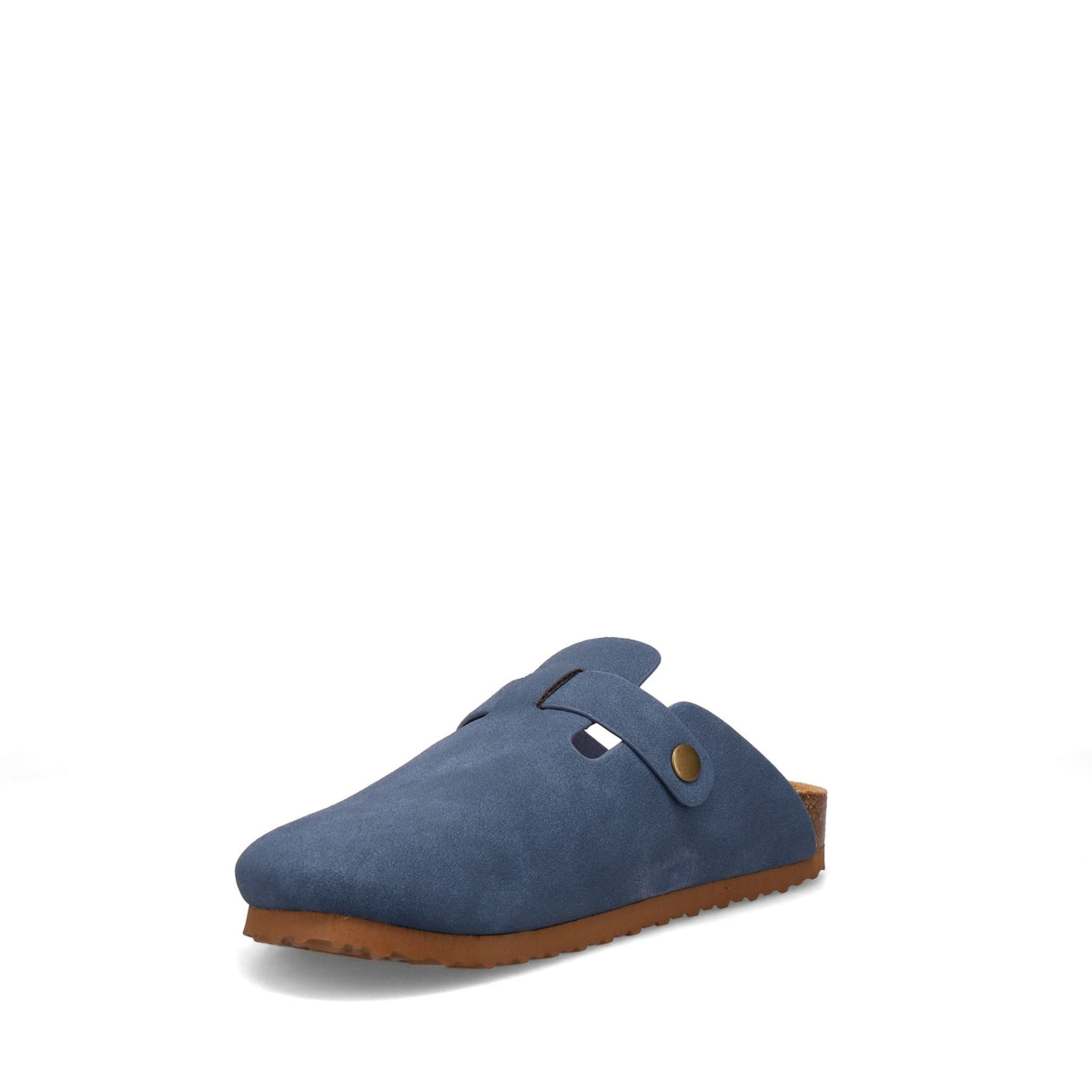 Inniu Catwalk San Jose Footbed Clog Mule Blue Vegan Suede