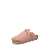 Inniu Catwalk San Jose Footbed Clog Mule Blush Vegan Suede