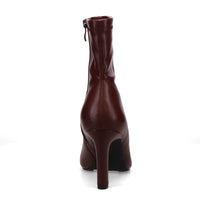 Inniu Catwalk Sylvie Slip On Boots Deep Red Stretch