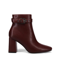 Inniu Catwalk Tammy Zip Up Ankle Boots Deep Red