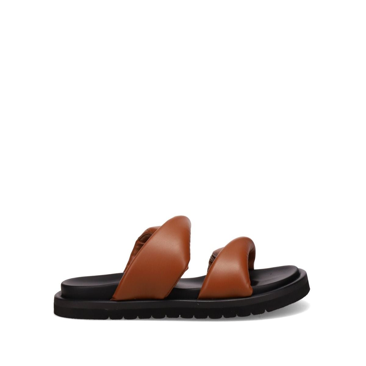 Inniu Catwalk Vacay Flat Sandals Tan Black