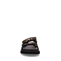 Inniu Catwalk Vancer Flat Sandal Leopard Satin