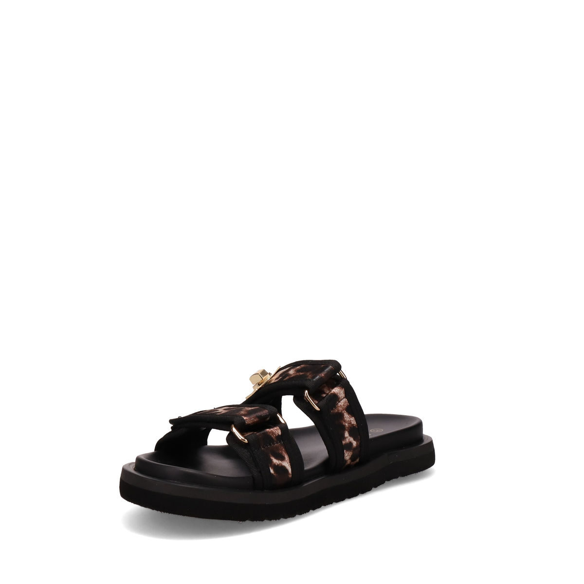 Inniu Catwalk Vancer Flat Sandal Leopard Satin