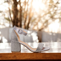 Inniu Catwalk Vegas Block Heels Silver